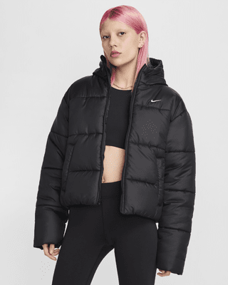 Nike puffer long jacket sale